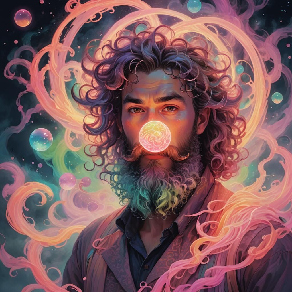 Neon orb Whimsical Beards
