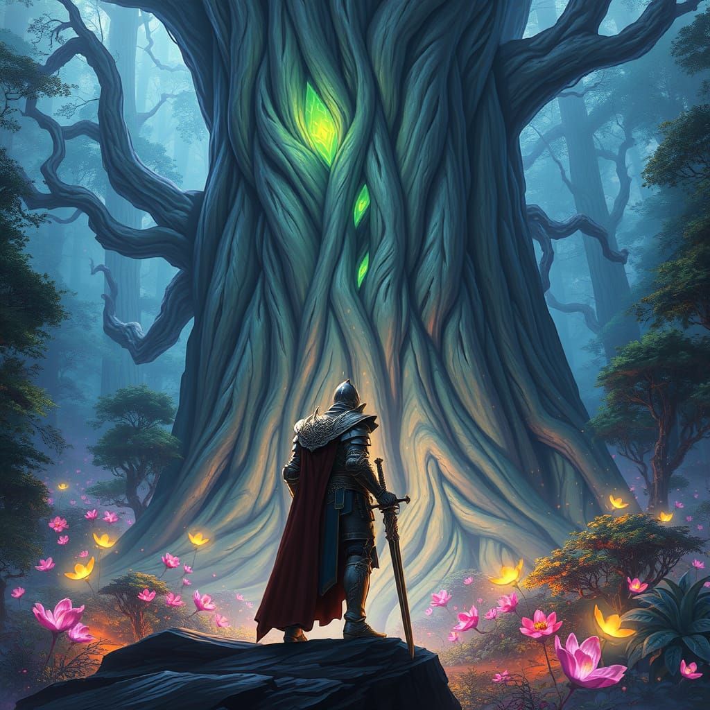 Heroic Knight Defends the Arcane Tree