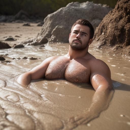Man Sinking in Quicksand: Professional Photography