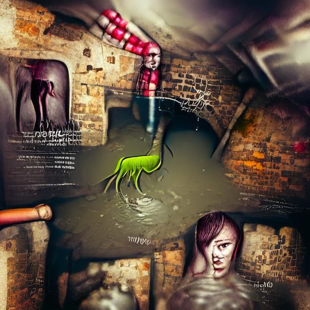 Eerie Leaking Cellar Photoillustration