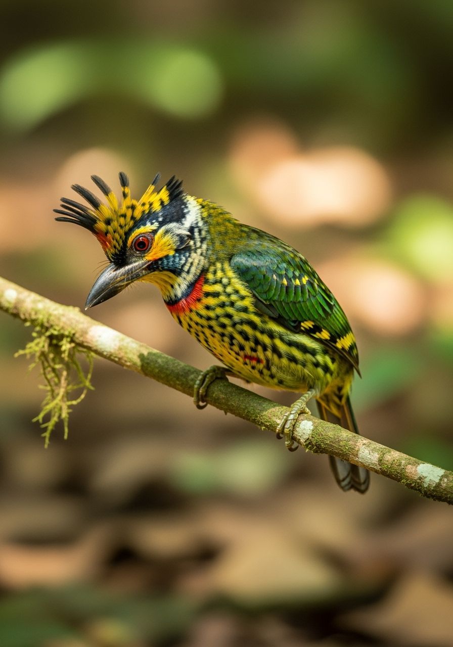 Crested Barbet: "What's that down there?"
