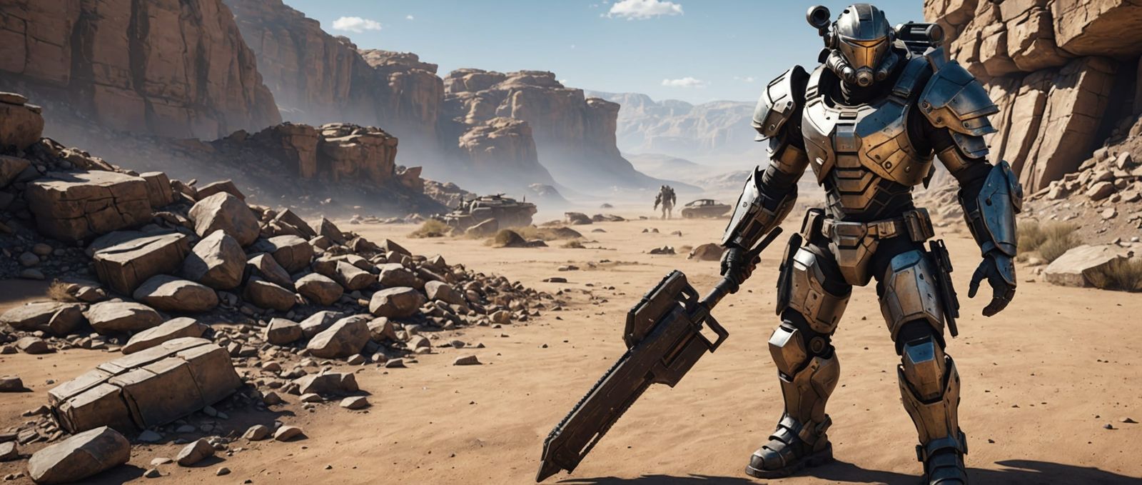 Wasteland Scavenger in Makeshift Armor, 3D Render