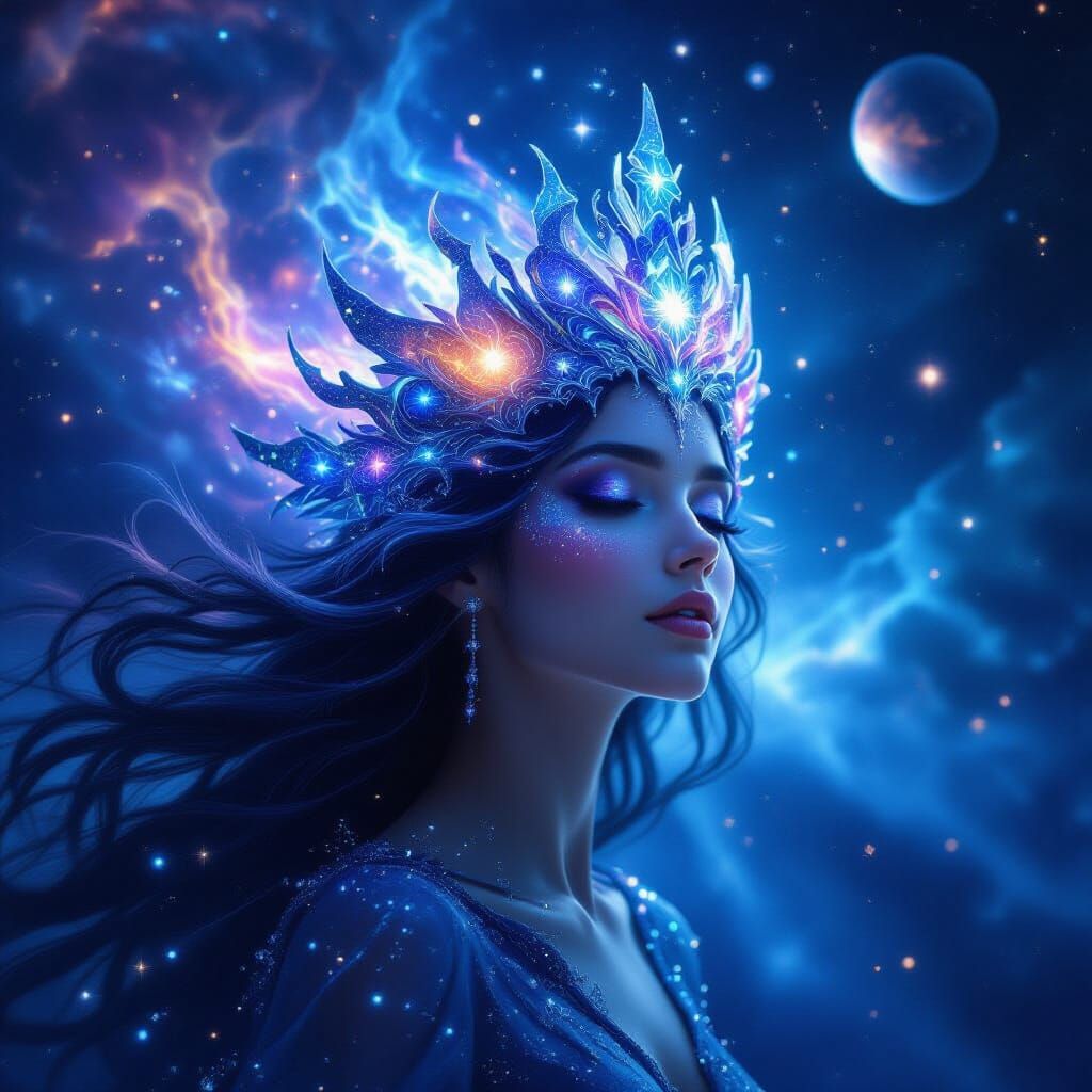 Celestial Being of Stardust and Galaxies in Deep Space