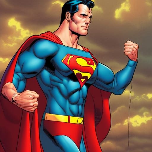 Superman Comic Book Art Illustration