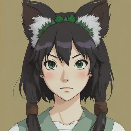 Studio Ghibli Girl's Expressive Face