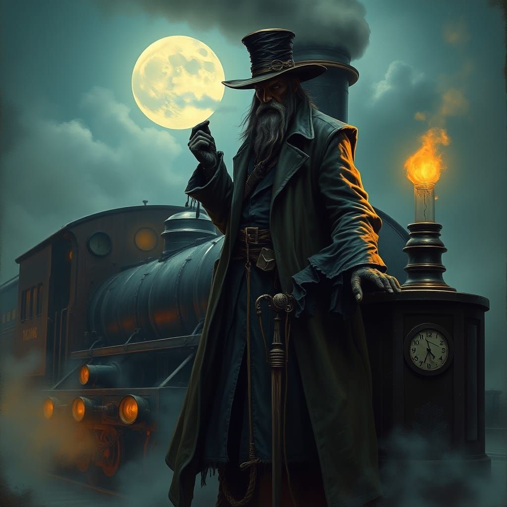 Charon the Train Conductor in Eerie Mysticism