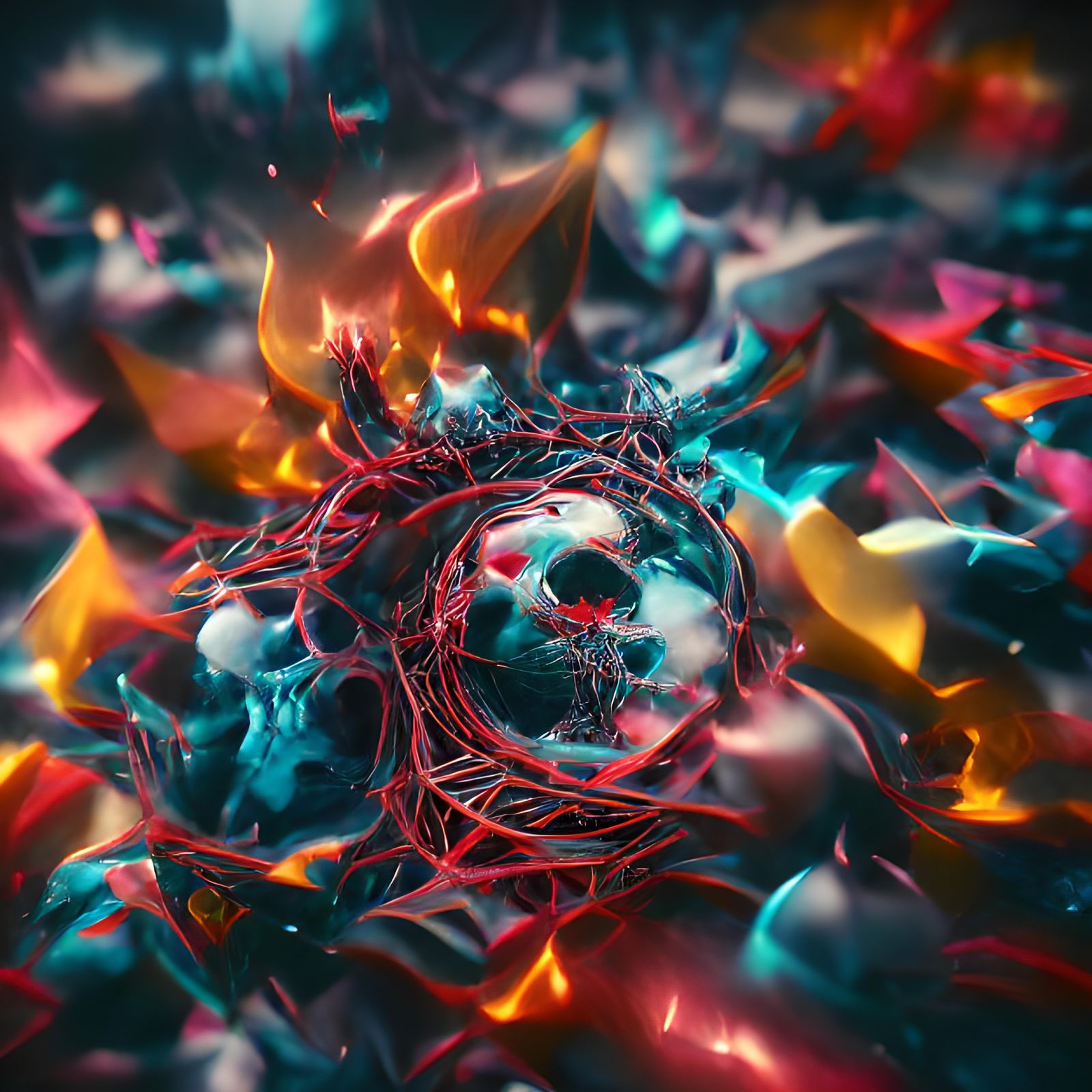 Heaven and Hell Meet: Geometric Chaos in 4K