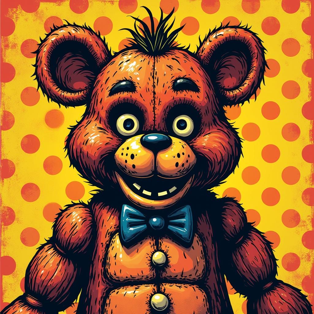 Freddy Fazbear in Pop Art Style