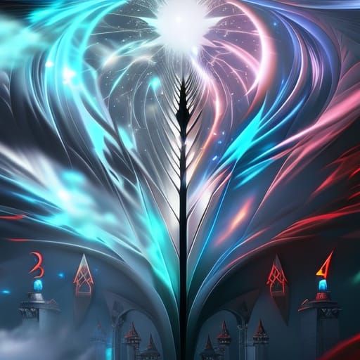 Harmonious Opposites in Cyberpunk Astral Fantasy