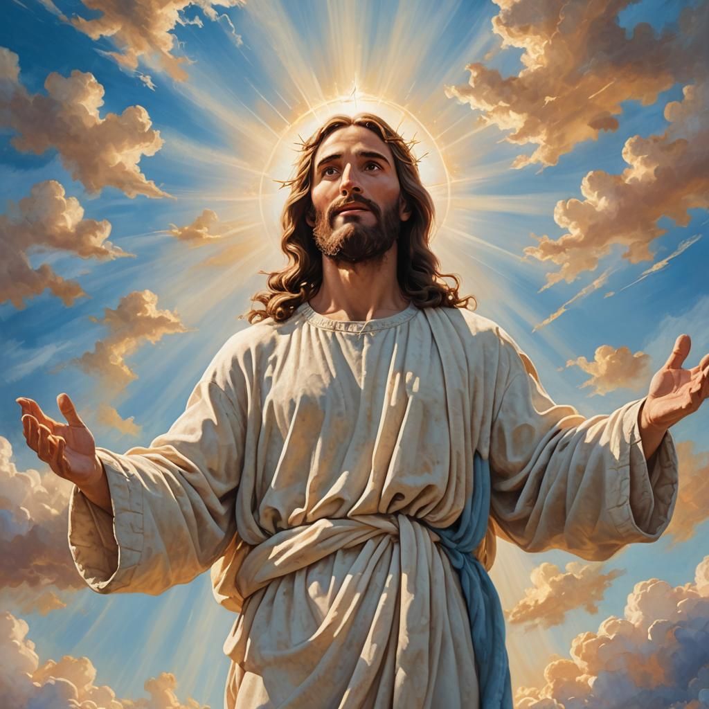 Jesus Christ in Divine Light, Rembrandt Style