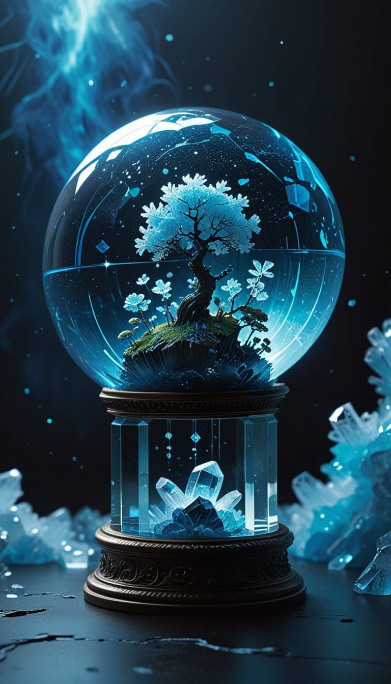 Crystal Globe in Vibrant Dream Realm