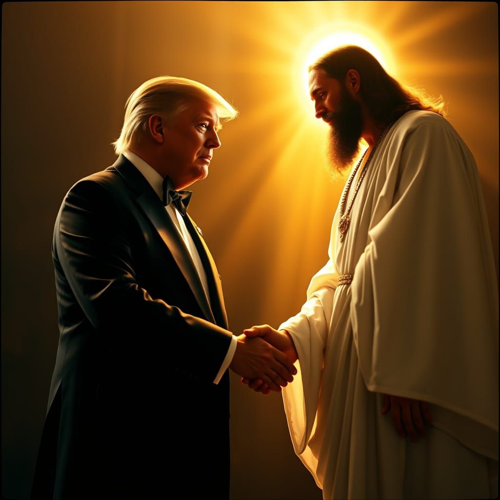 Trump Meets Christ in Divine Encounter