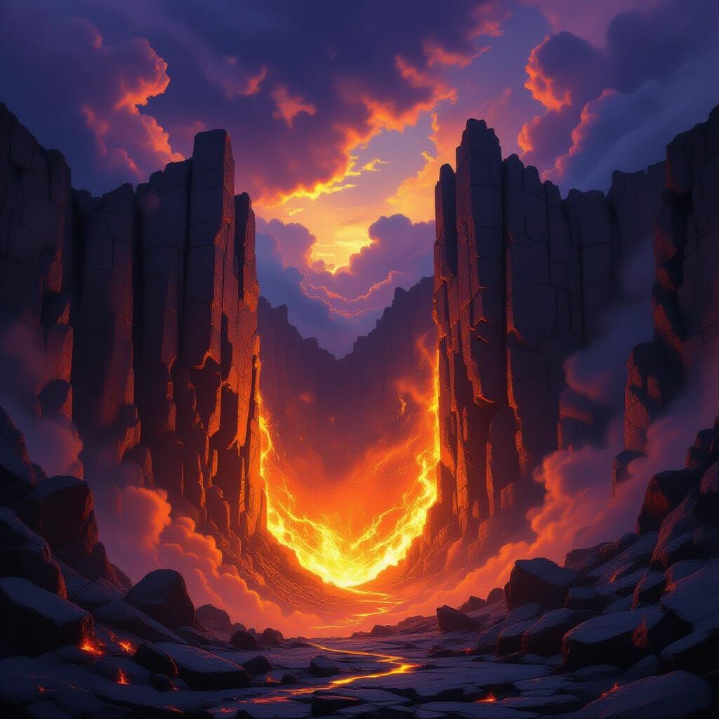 Epic Steel Barrier Seals Fiery Abyss