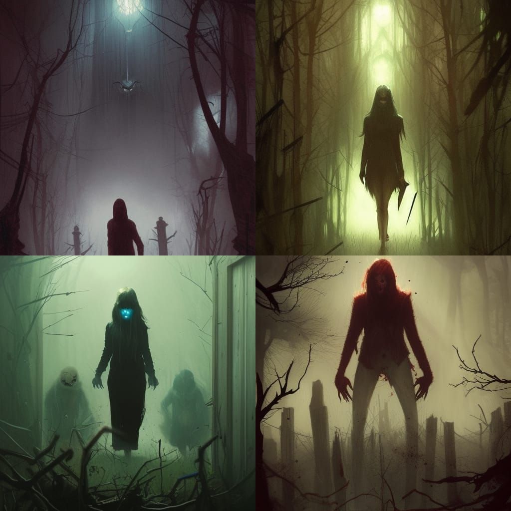 Sinister Goosebumps Scene by Greg Rutkowski