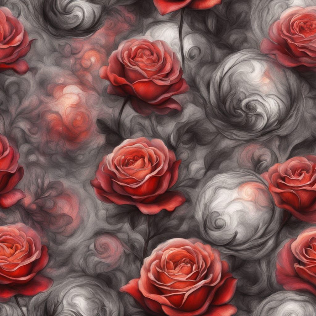 Surrealistic Floral Masterpiece in Dreamy, Ethereal Style