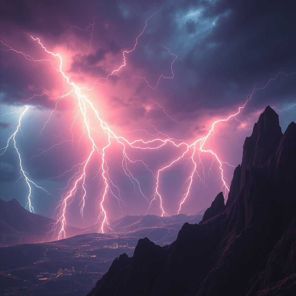 Electric Dreamscape in Vibrant Colors