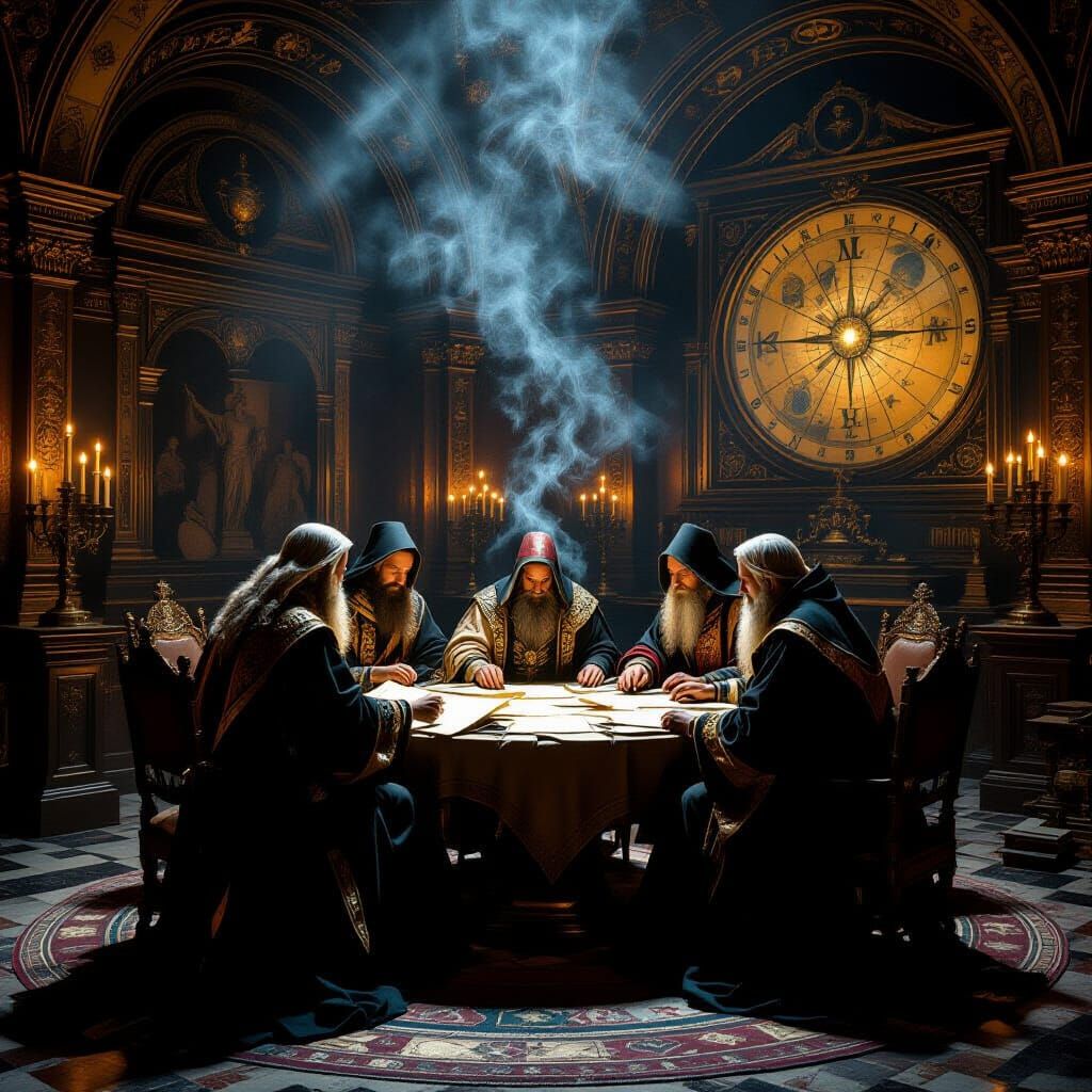 Astrologers Deciphering Prophecies in Hidden Vatican Chamber