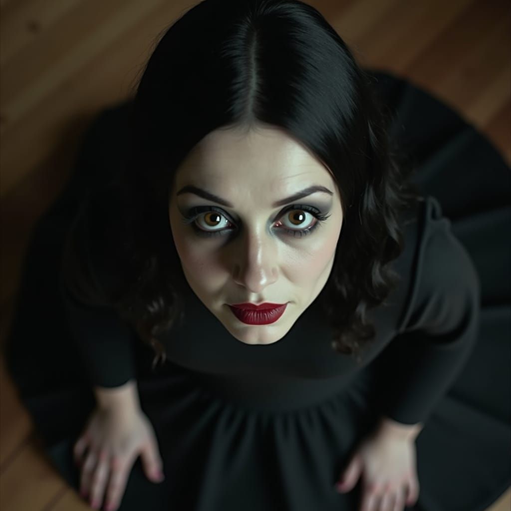 Wednesday Addams Portrait with Varied Camera Angles