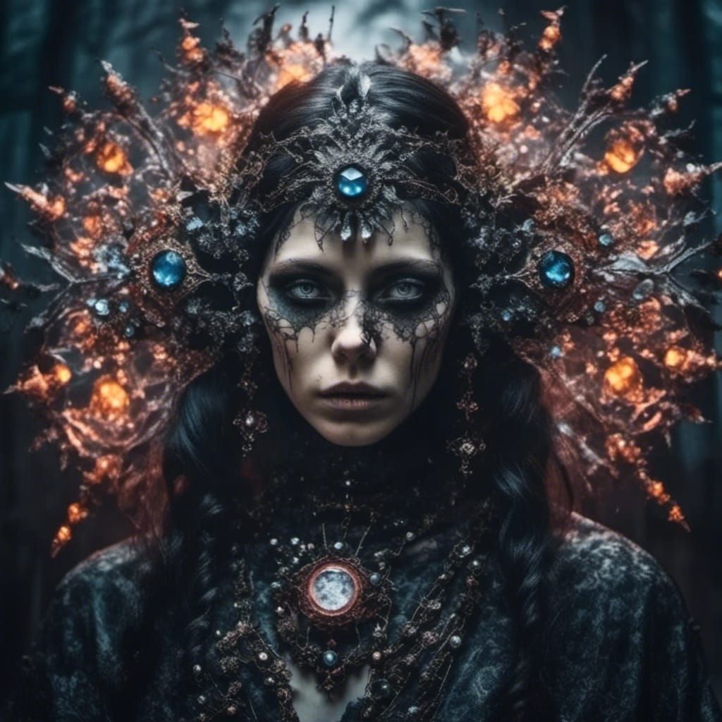 Haunted Witchcraft Image in Dark Fantasy Realism