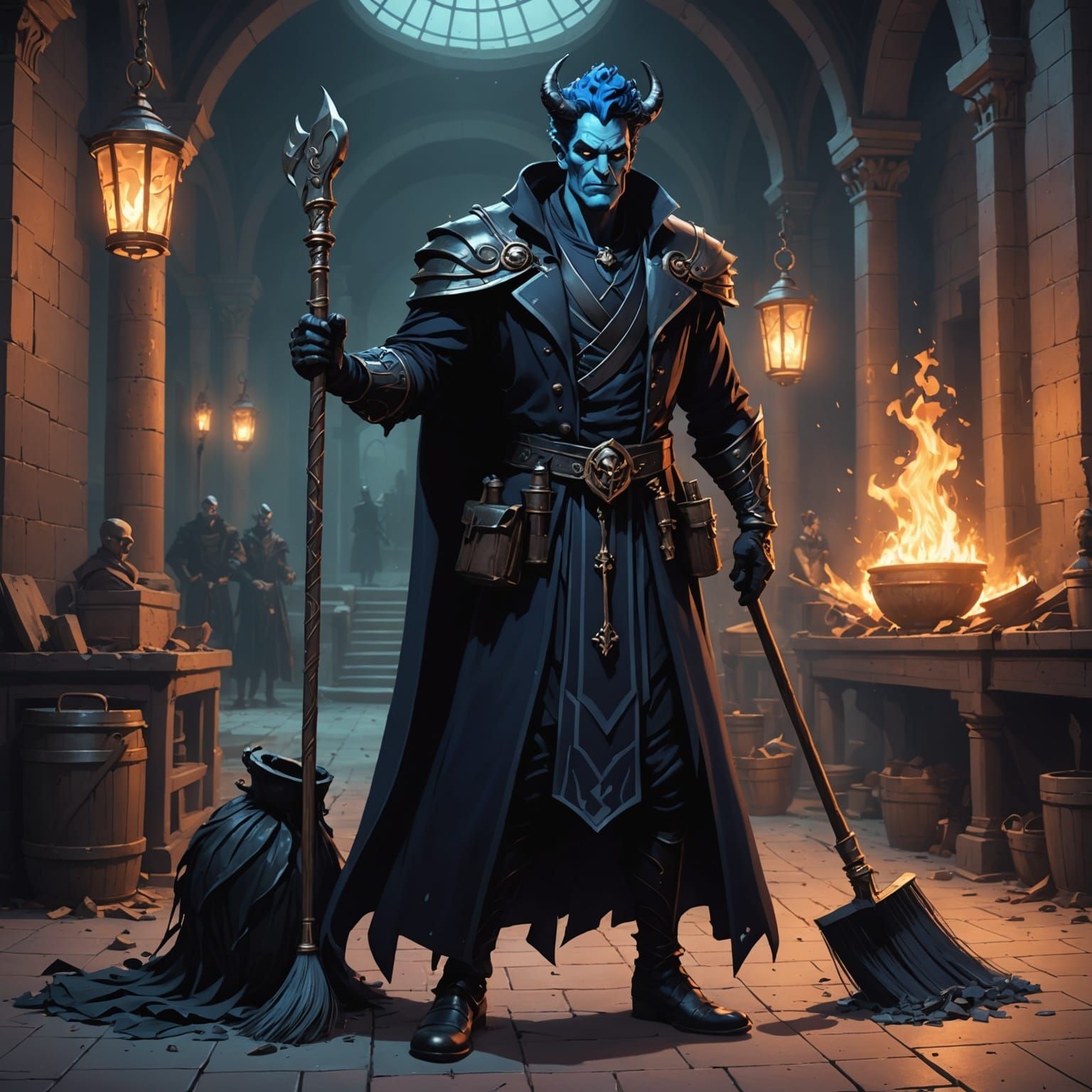 Hades Works as Underworld Janitor