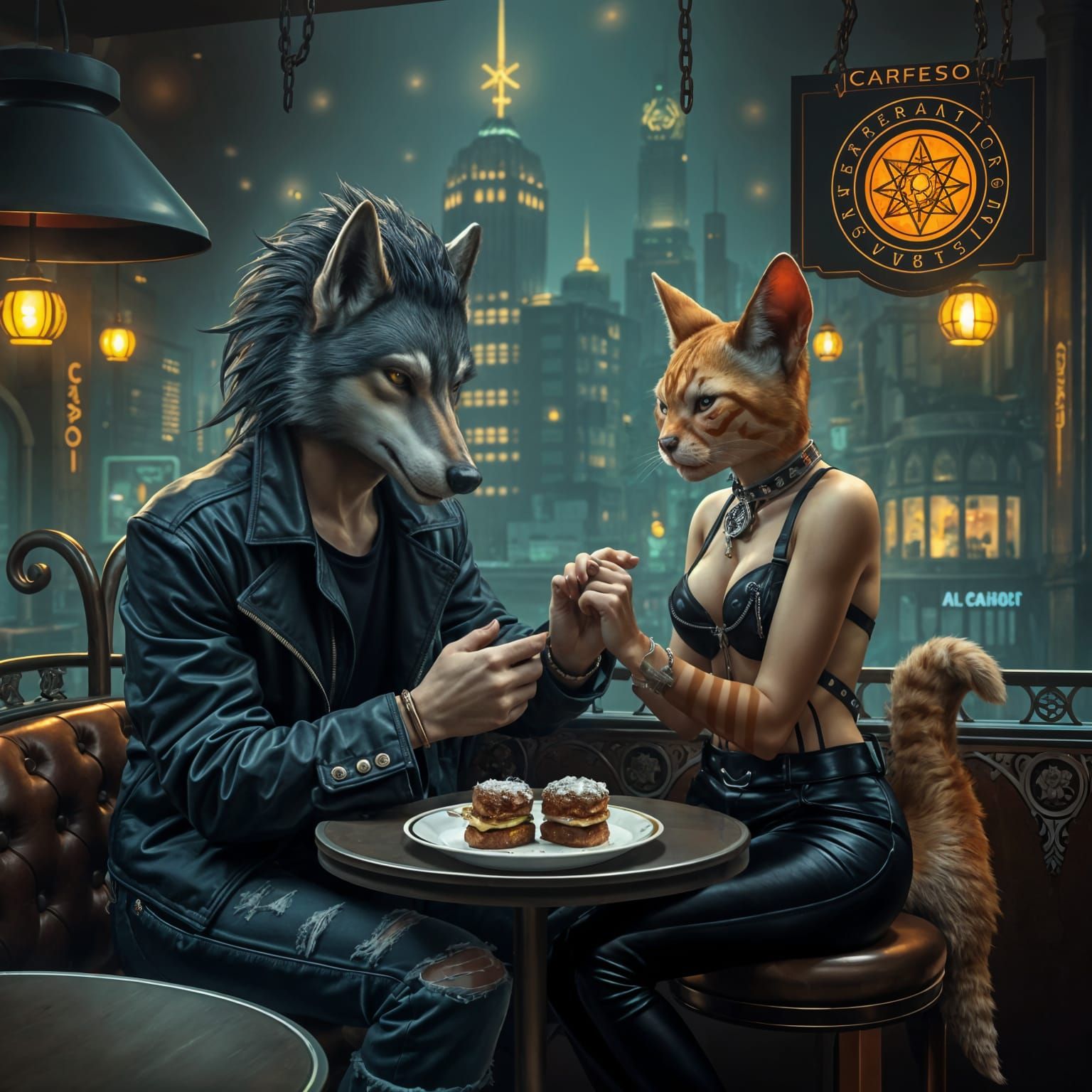 Metalheads in Love at a Mystical Cafe