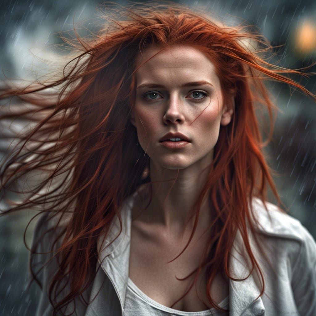 Rock Star in Gotham City Style in the Rain