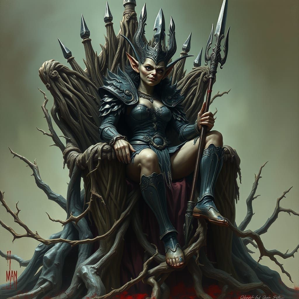 Elegant Goblin Queen Reigns Over Thornspire