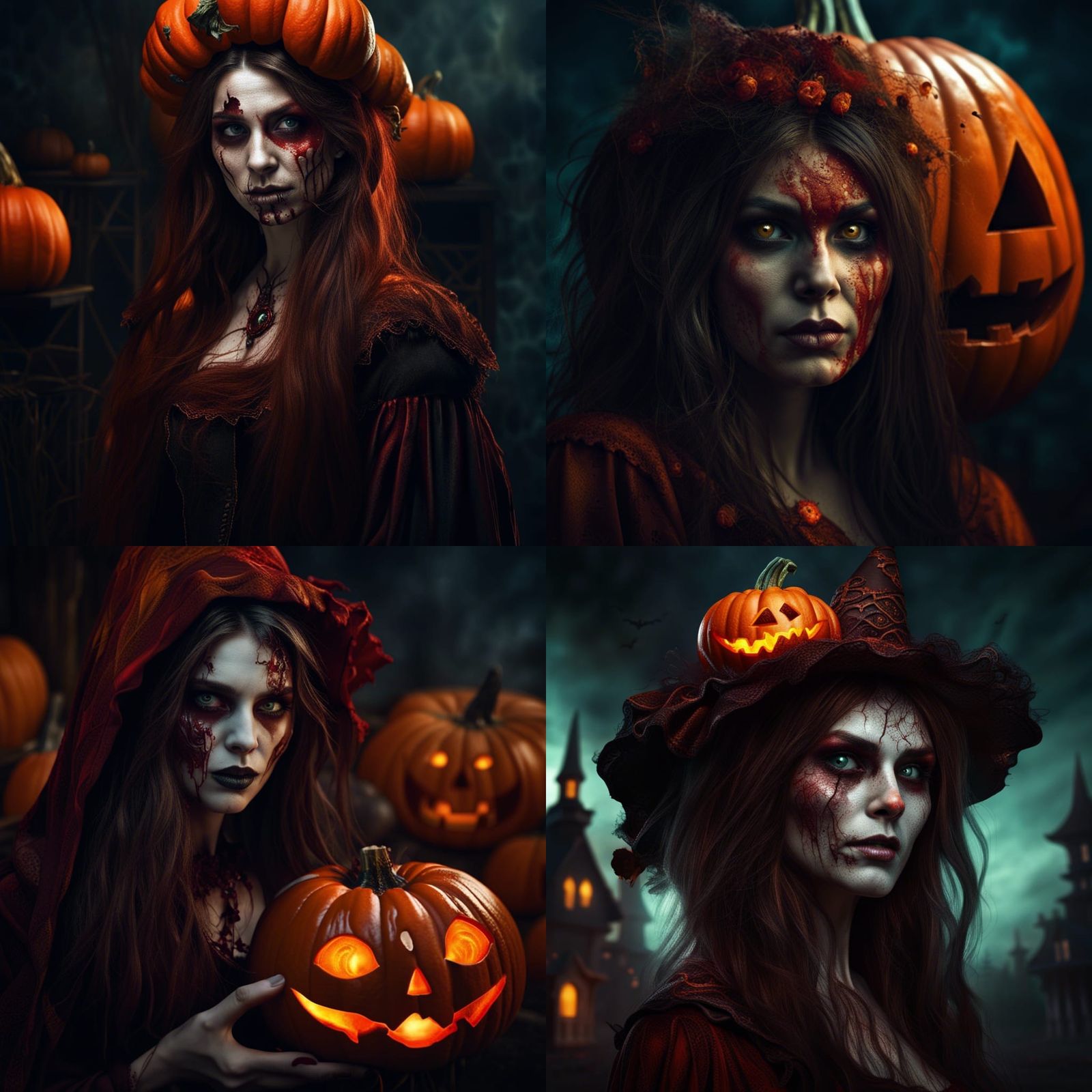 Creepy Halloween Witch Zombie Profile Picture