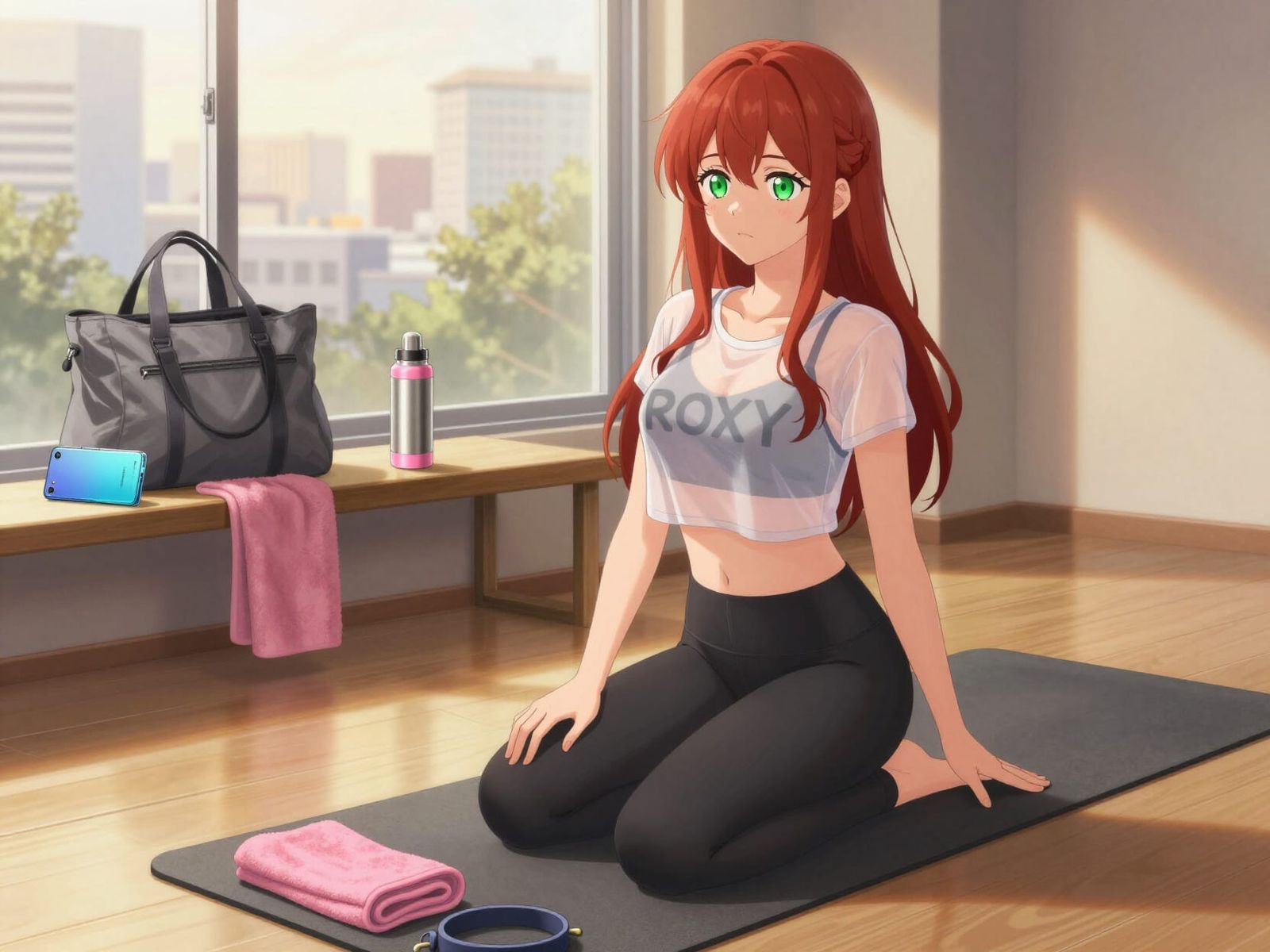 Japanese Woman Yoga in Shibuya Studio