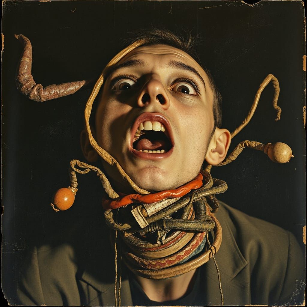 Grotesque Collage in Gritty Vintage Style