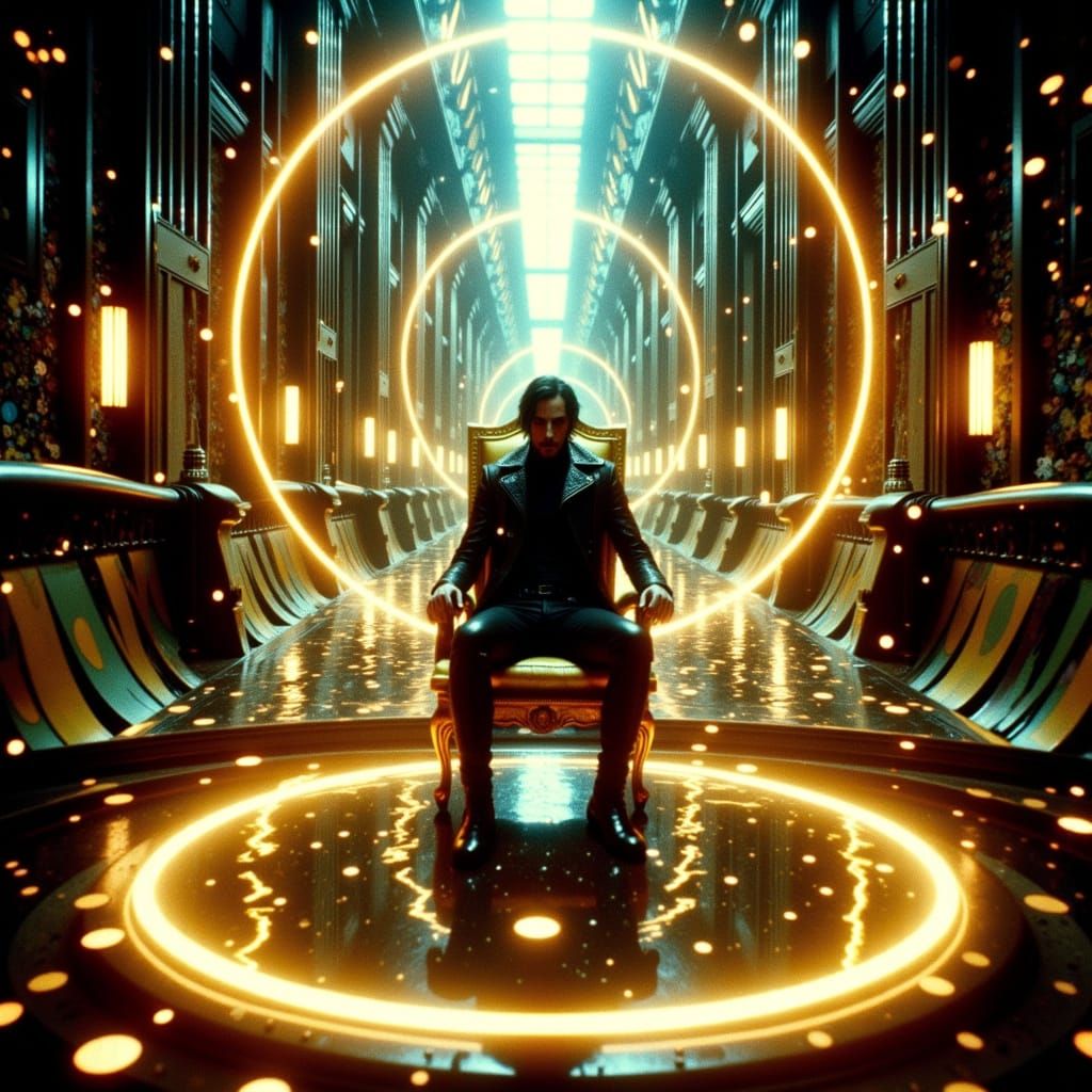 Neo in a modern metropolis (inspired by Fritz Lang and Matri...