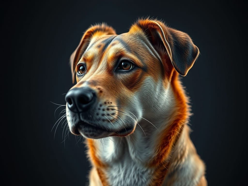 Hyperrealistic Portrait of a Majestic Dog Named Spot