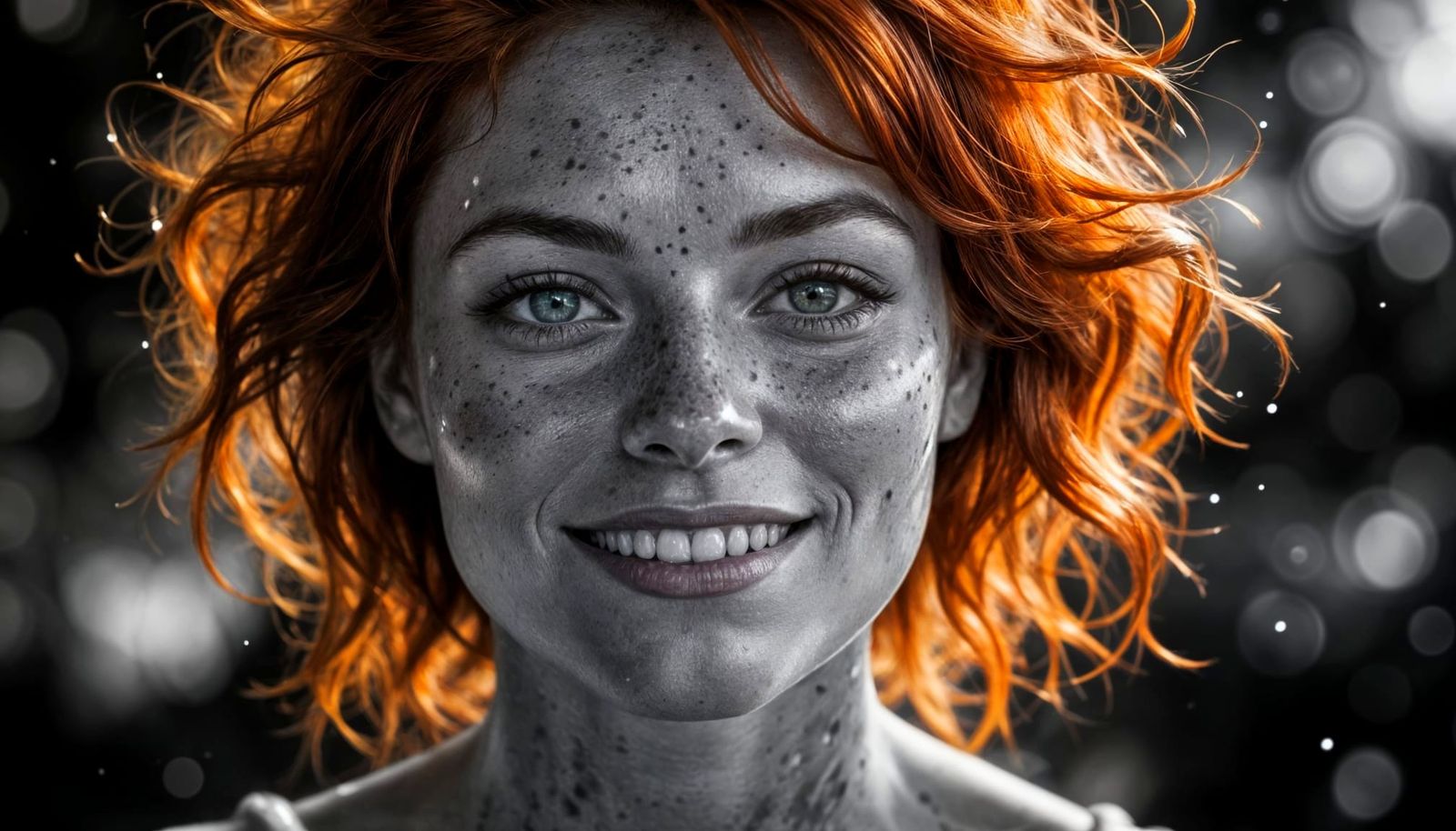 Surreal Portrait in Cinematic Black and White