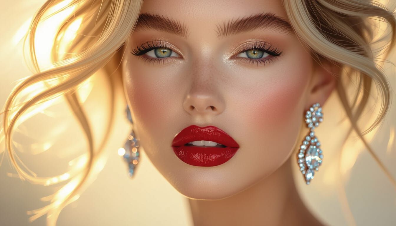 High-Fashion Model Beauty Portrait in Vogue Style