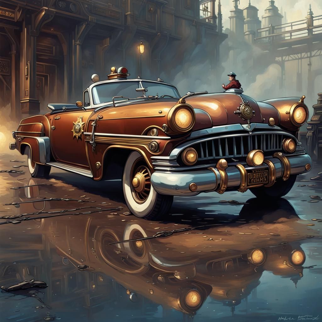 Steampunk classic Policecar