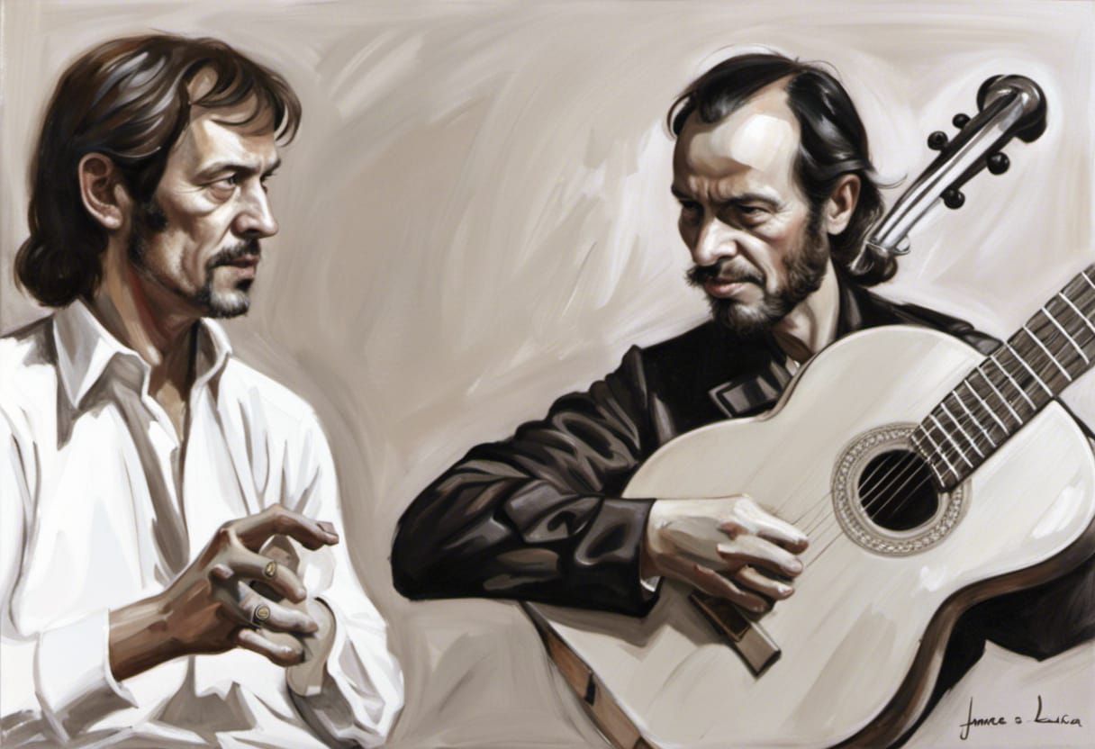 Paco de Lucia and Camaron de la Isla in 3D Portrait