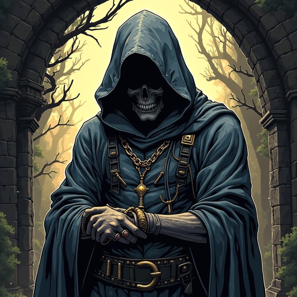 Grimdark Fantasy Scene in Dark Medieval Style