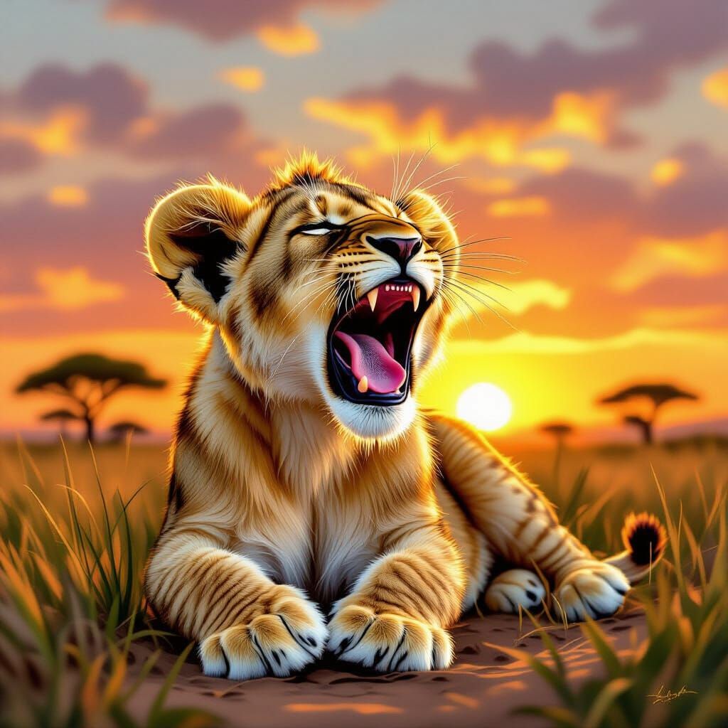 Roaring Lion Cub