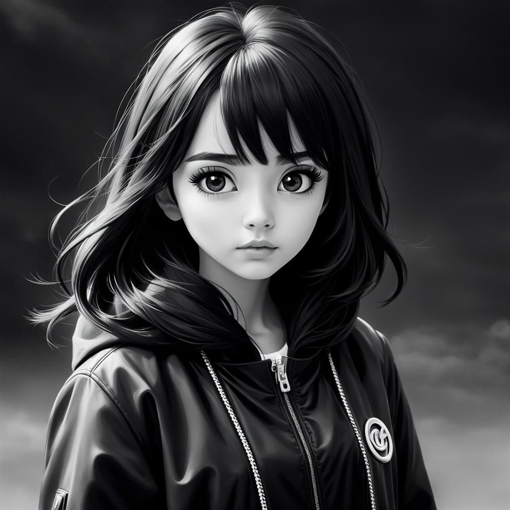 Caroline: Striking Black and White Portrait