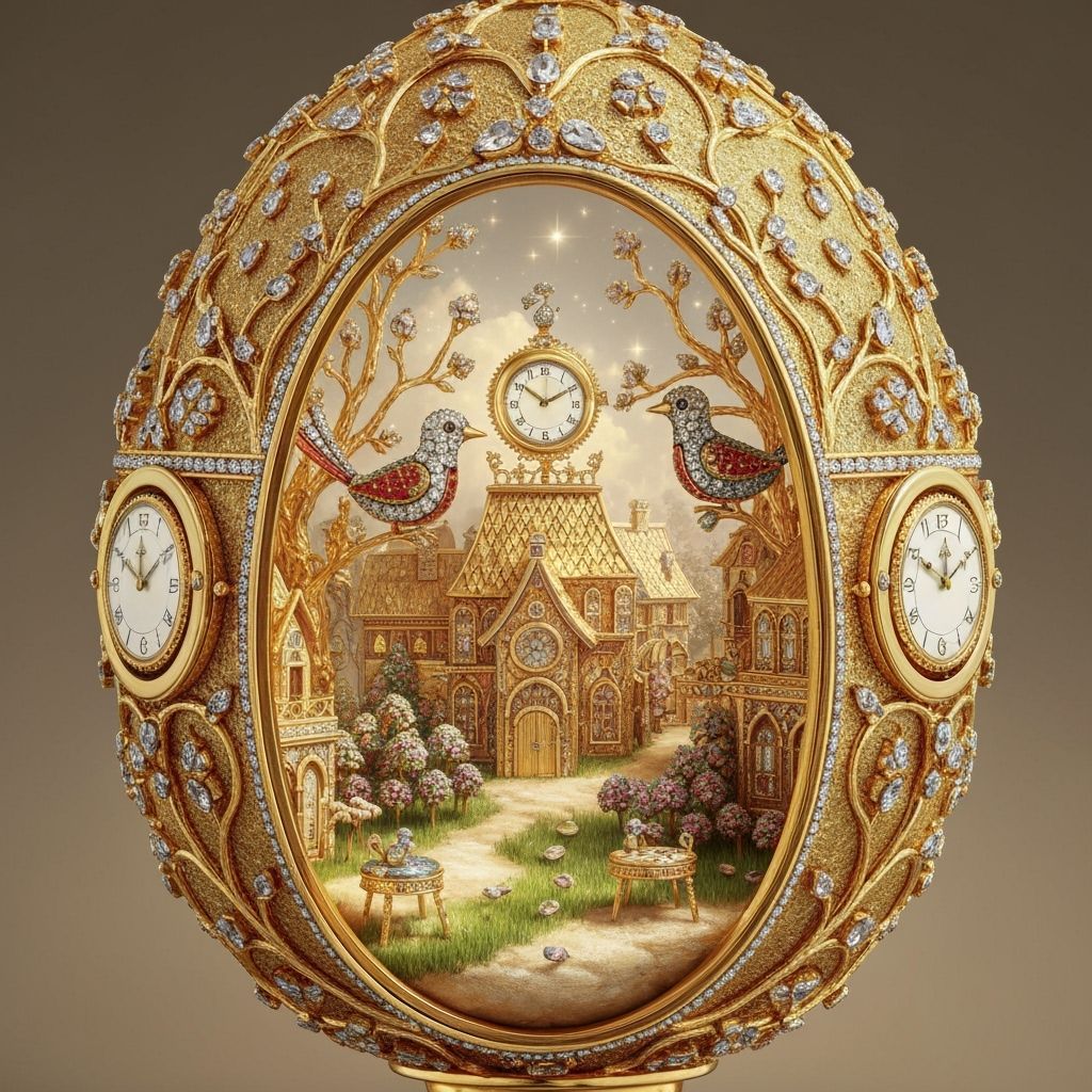Miniature World Inside Fabergé Egg: Fantasycore Art