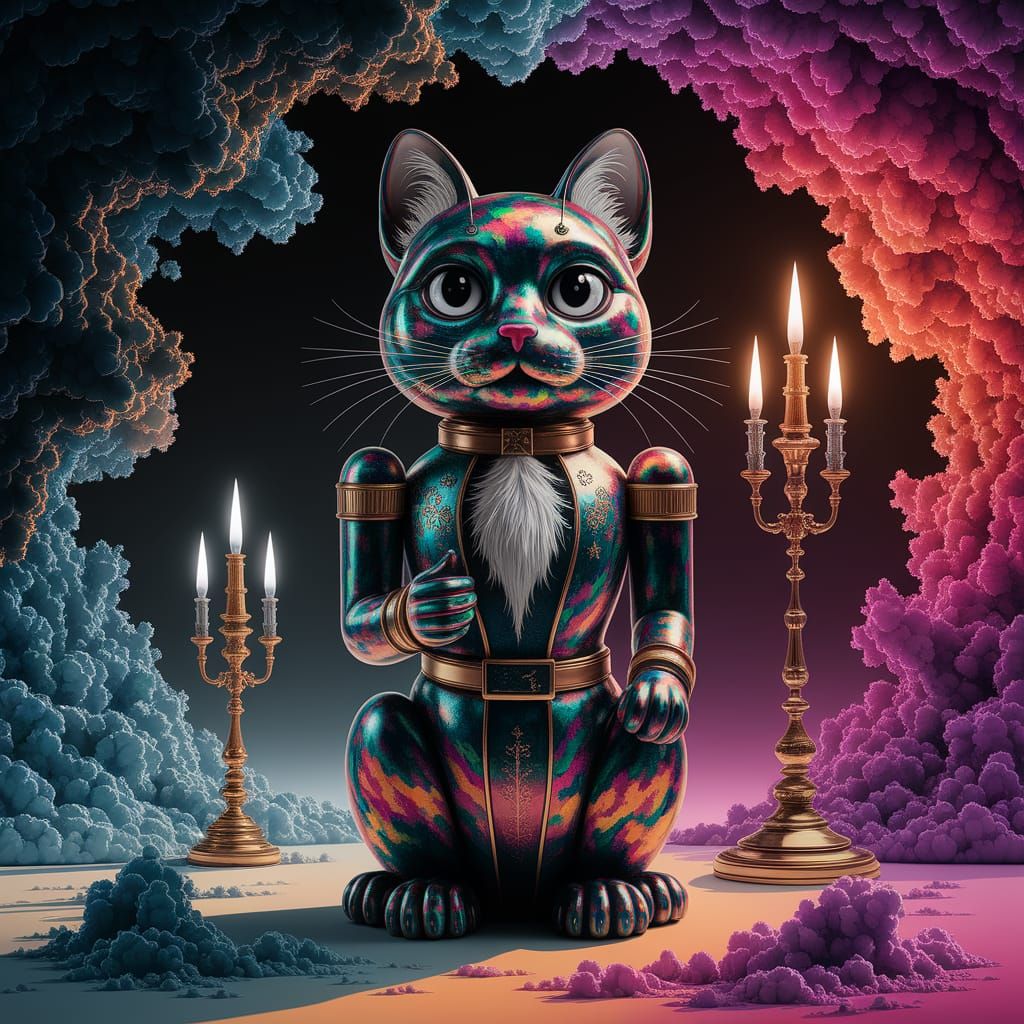 Surreal Carbon Cat Monoxide Emerge from Nutcracker Mosaic