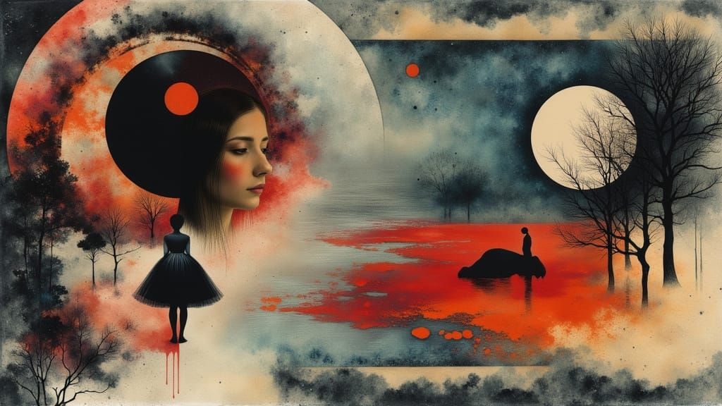 Surreal Absurdity in Photorealistic Watercolor Style