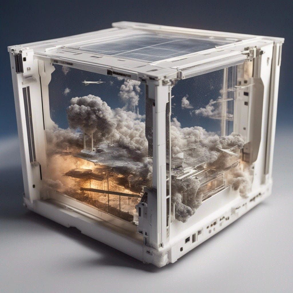 Futuristic Sci-Fi Cityscape with Flying Vehicles