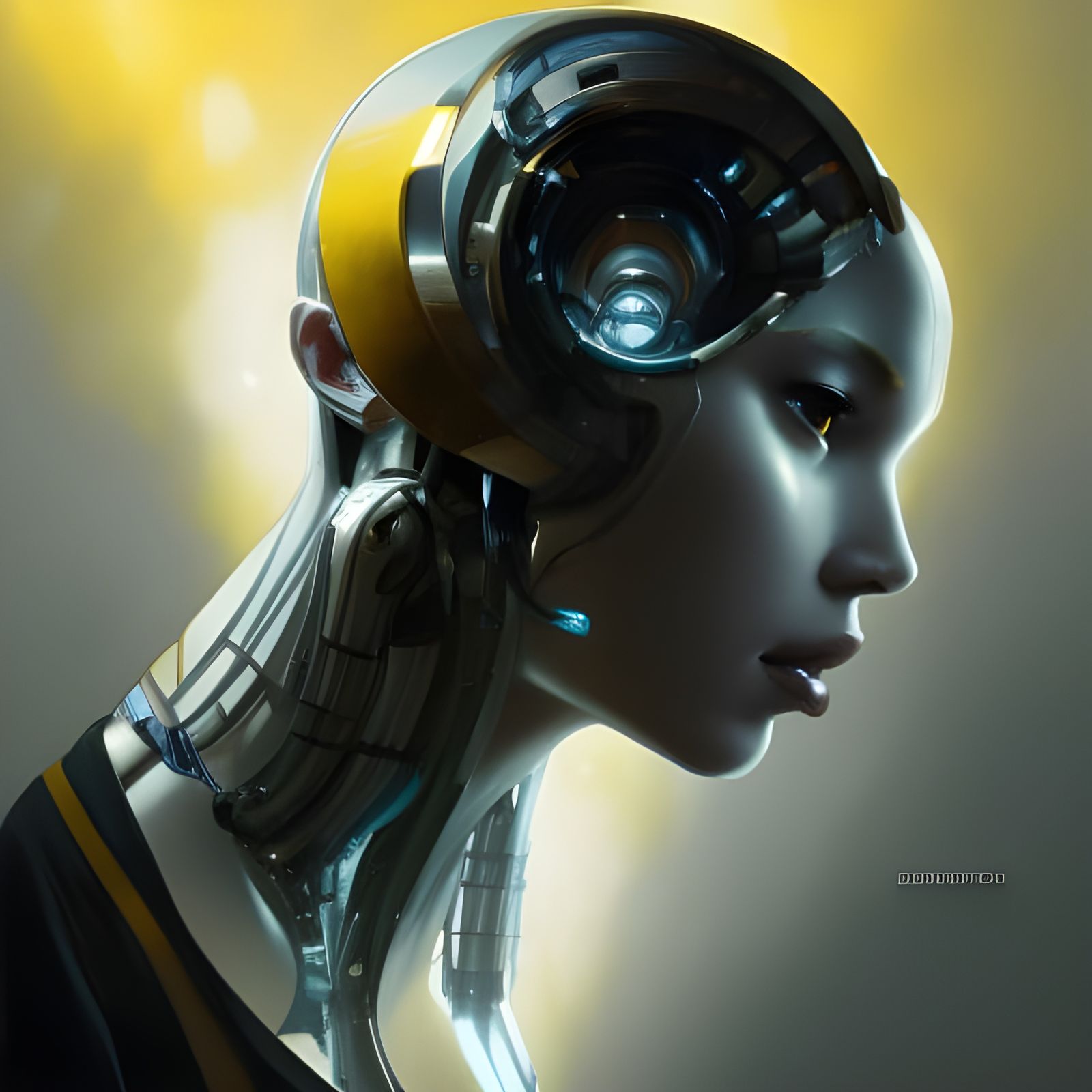 Hyperdetailed Robot Portrait in Art Nouveau Style