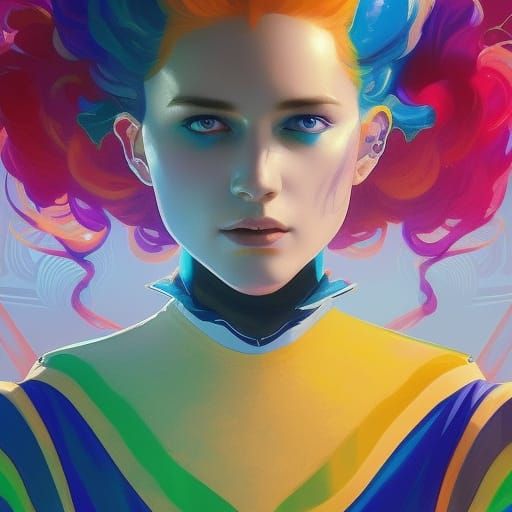 Rainbow Brite in Dark Fantasy Style