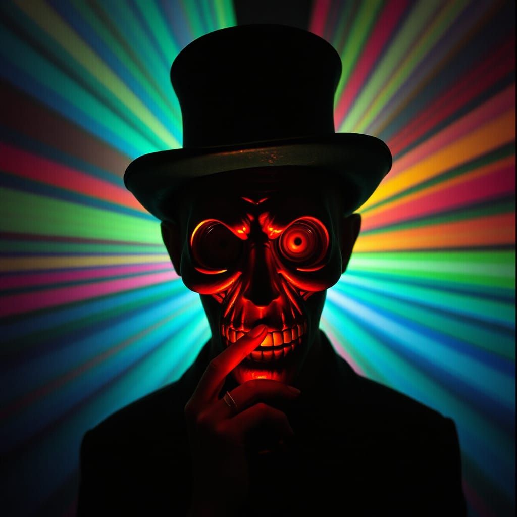 Cursed Ventriloquist Dummy Under Diffraction Grating