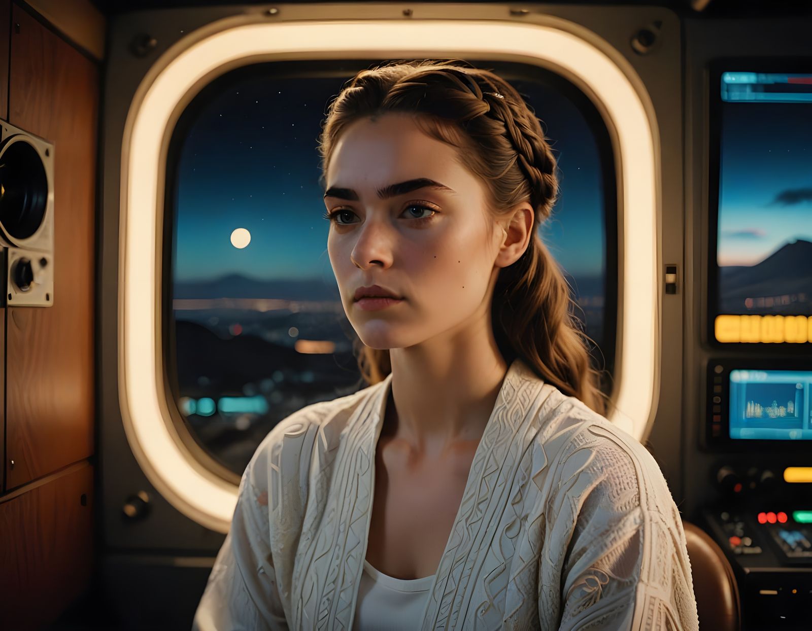 Frida van Steiner in Hyperrealistic Sci-Fi Portrait