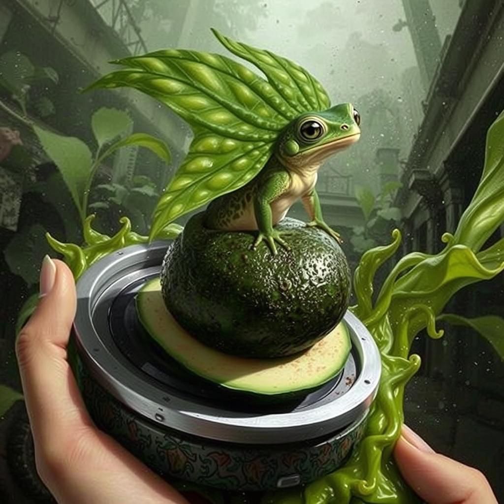 Avocado Salamander: A Digital Art Masterpiece