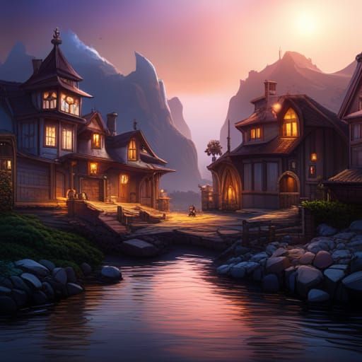 Fantastical Matte Painting of Youthful Beauty