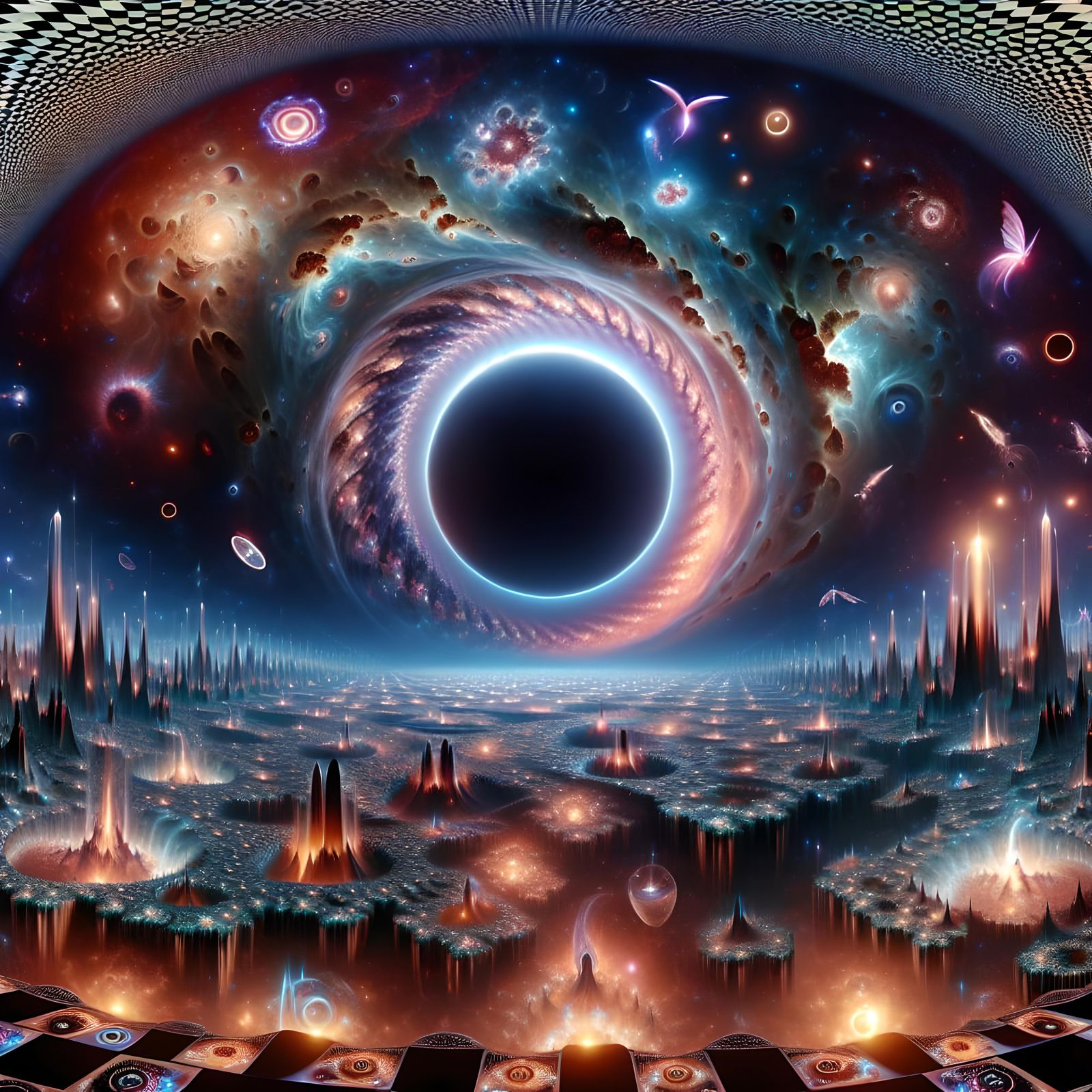 Cosmic Eye with Fractal Dreamscape in 3D